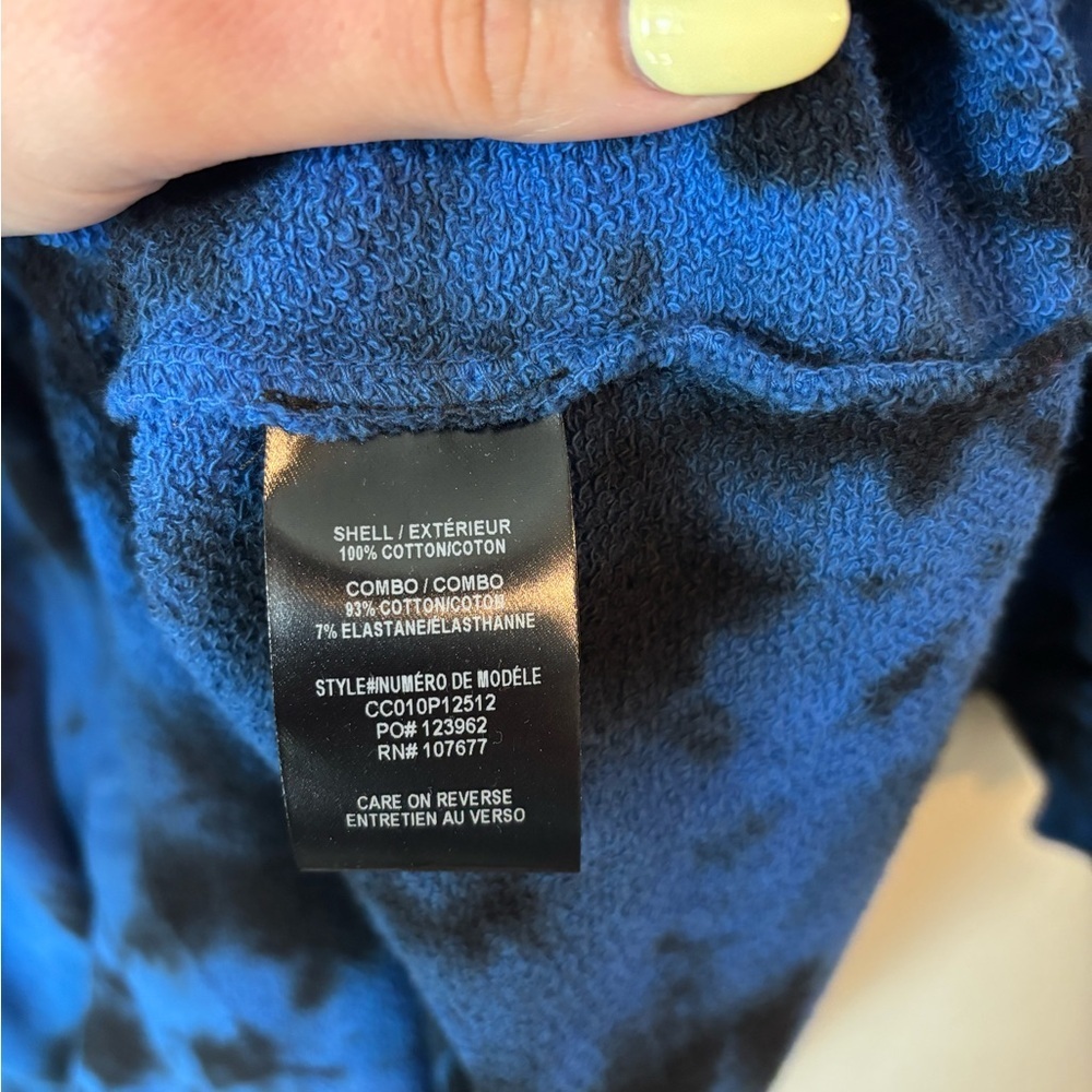 NWT Alice + Olivia Heeda Tie Dye Blue Black Mini Dress Size Medium - Picture 11 of 11